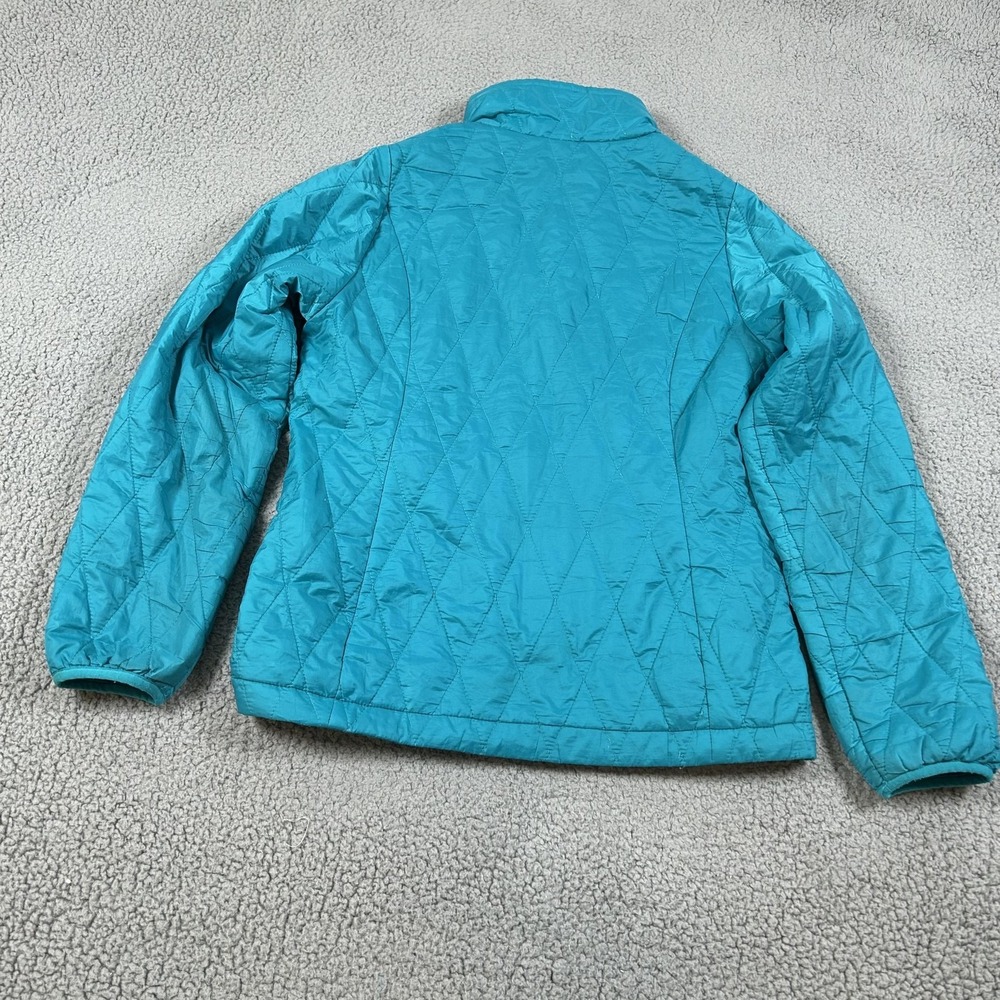 Patagonia Jacket Kids 12 Blue Quilted Insulated Full Zip Winter Coat Hiking - Picture 14 of 15